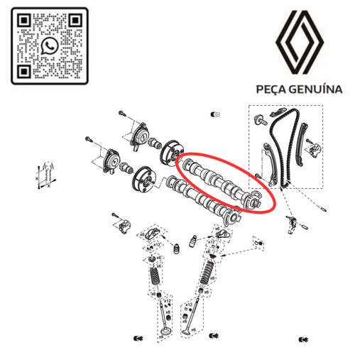 130010337R  COMANDO DE VALVULAS DE ESCAPE 1.0 12V H5D KAPTUR RN 10337R